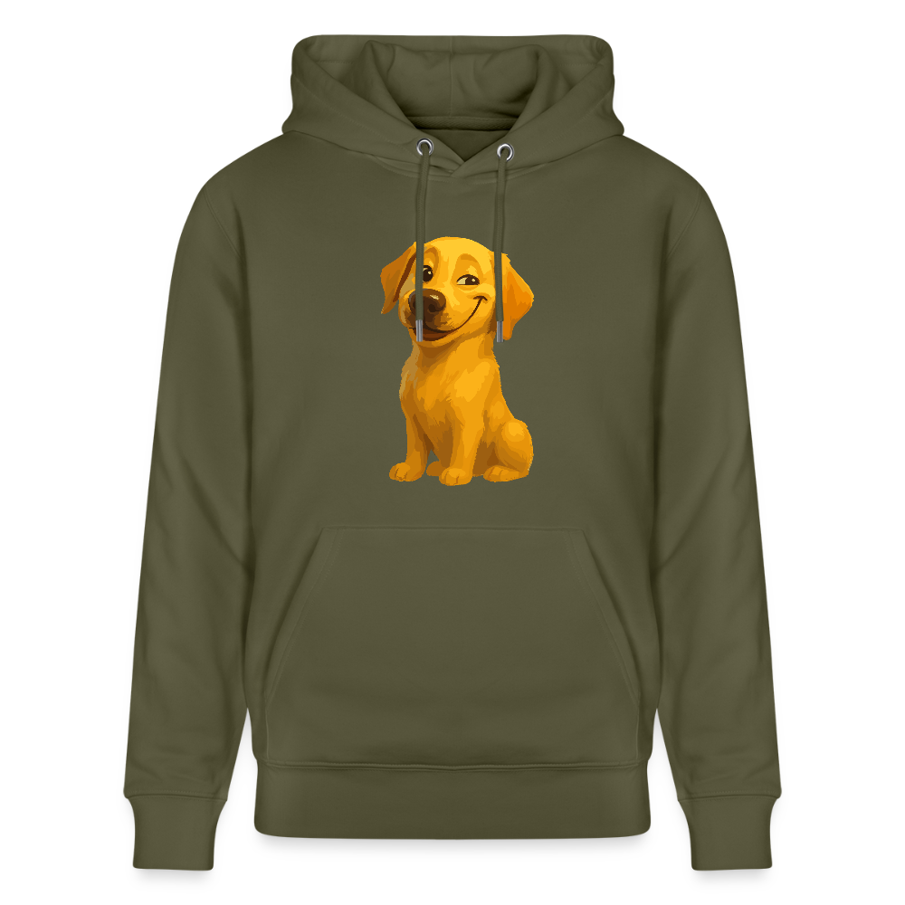 Labrador Hoodie – Grinsender Cartoon Hund | Lustiges Geschenk für Hundebesitzer, Hundefans und Labrador-Liebhaber - Khaki Grün