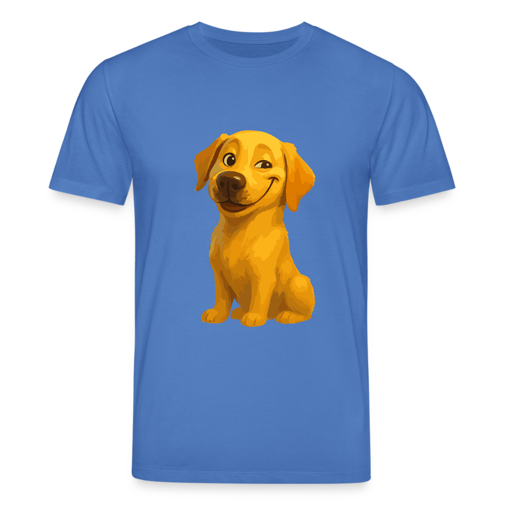 Labrador T-Shirt – Grinsender Cartoon Hund | Lustiges Geschenk für Hundebesitzer, Hundefans und Labrador-Liebhaber - Achtsames Blau
