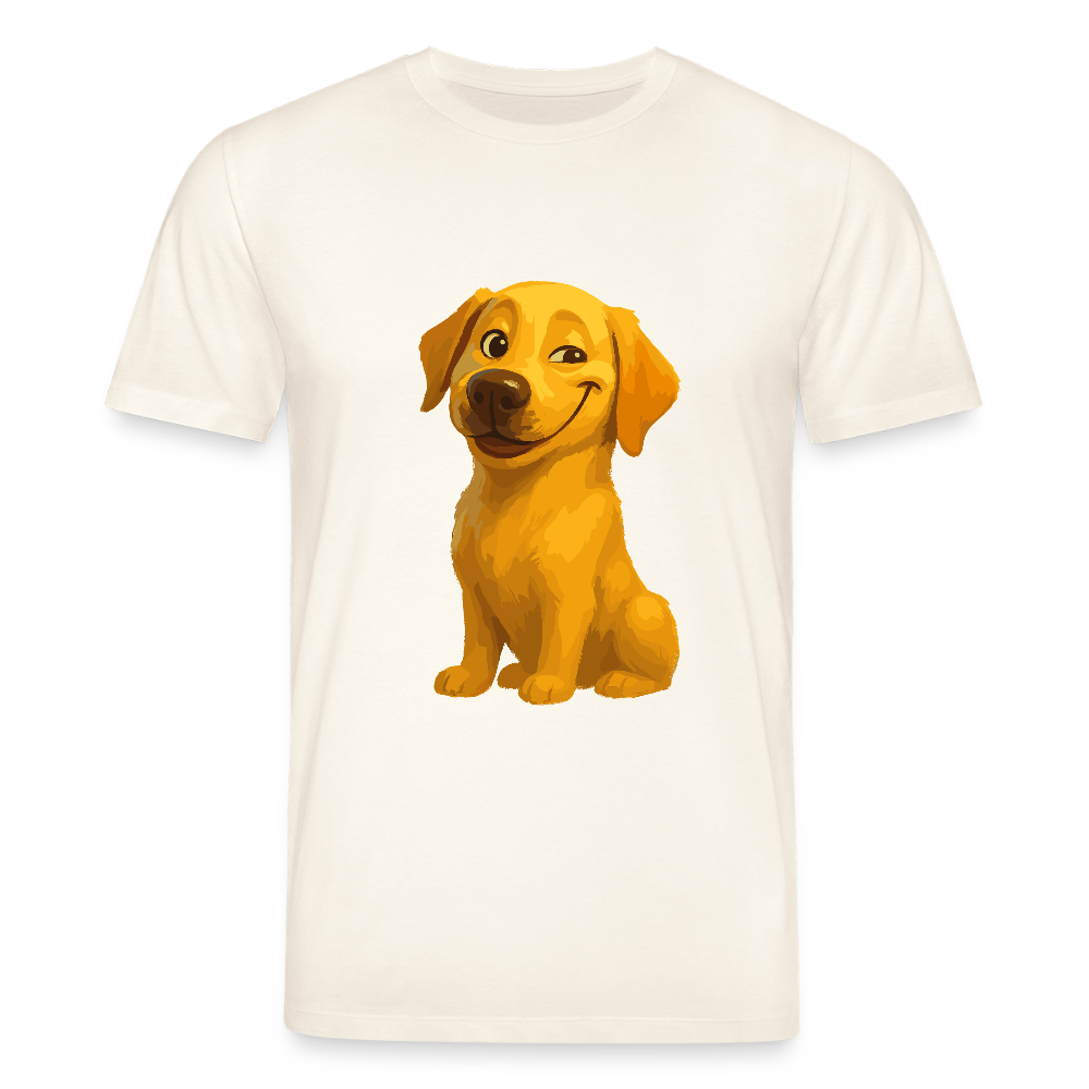 Labrador T-Shirt – Grinsender Cartoon Hund | Lustiges Geschenk für Hundebesitzer, Hundefans und Labrador-Liebhaber - Naturweiß