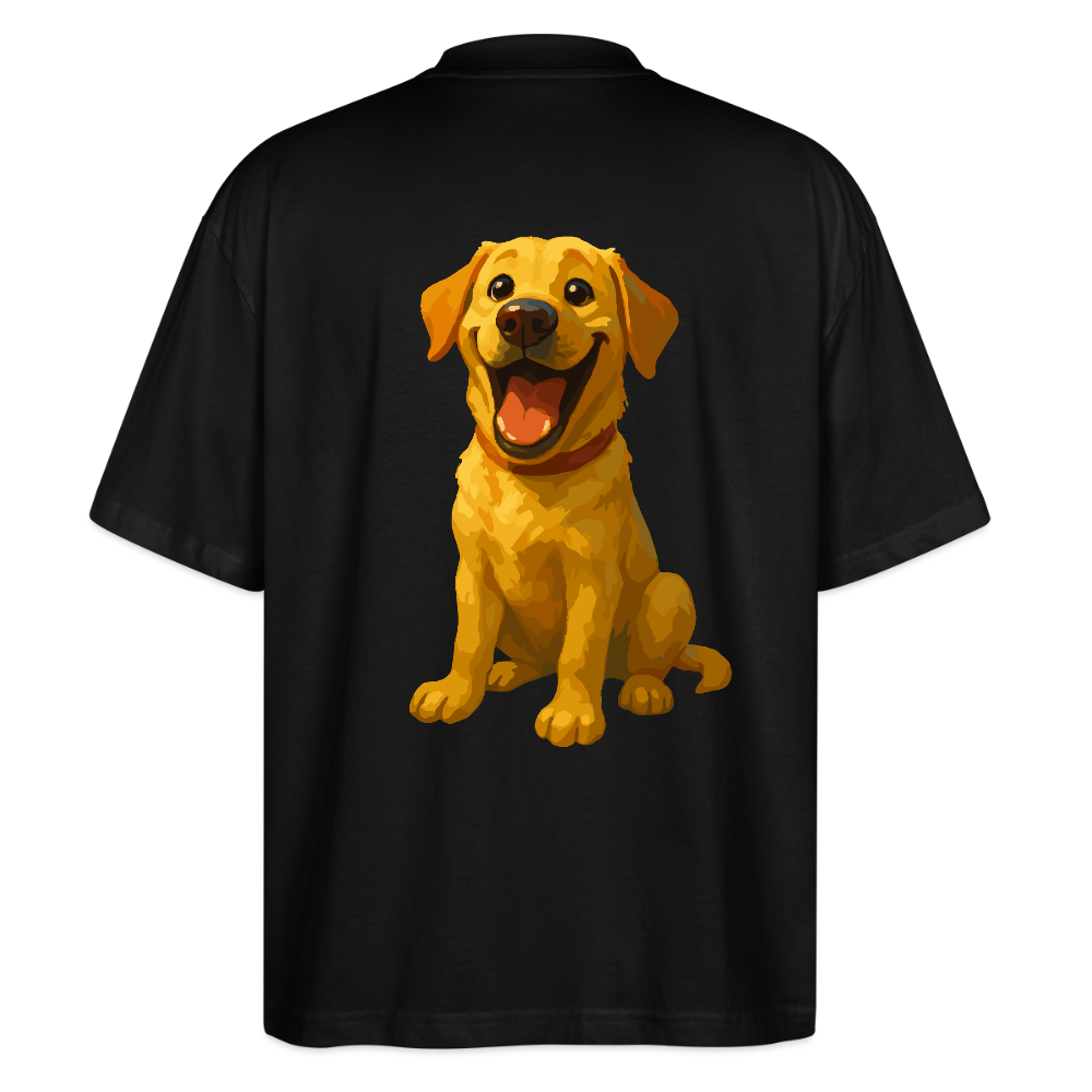Labrador Oversized – Lachender Cartoon Hund | Lustiges Geschenk für Hundebesitzer, Labrador-Fans und Hundefreunde - Schwarz
