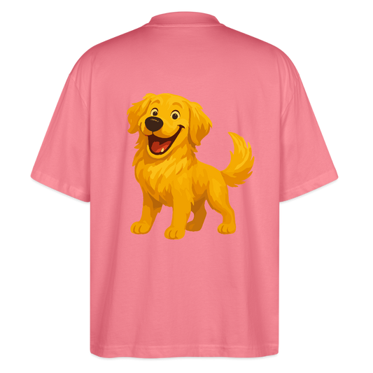 Golden Retriever Oversized Fröhlicher Cartoon – lachendes Hundemotiv, süßes Geschenk für Hundeliebhaber und Tierfreunde - Pink
