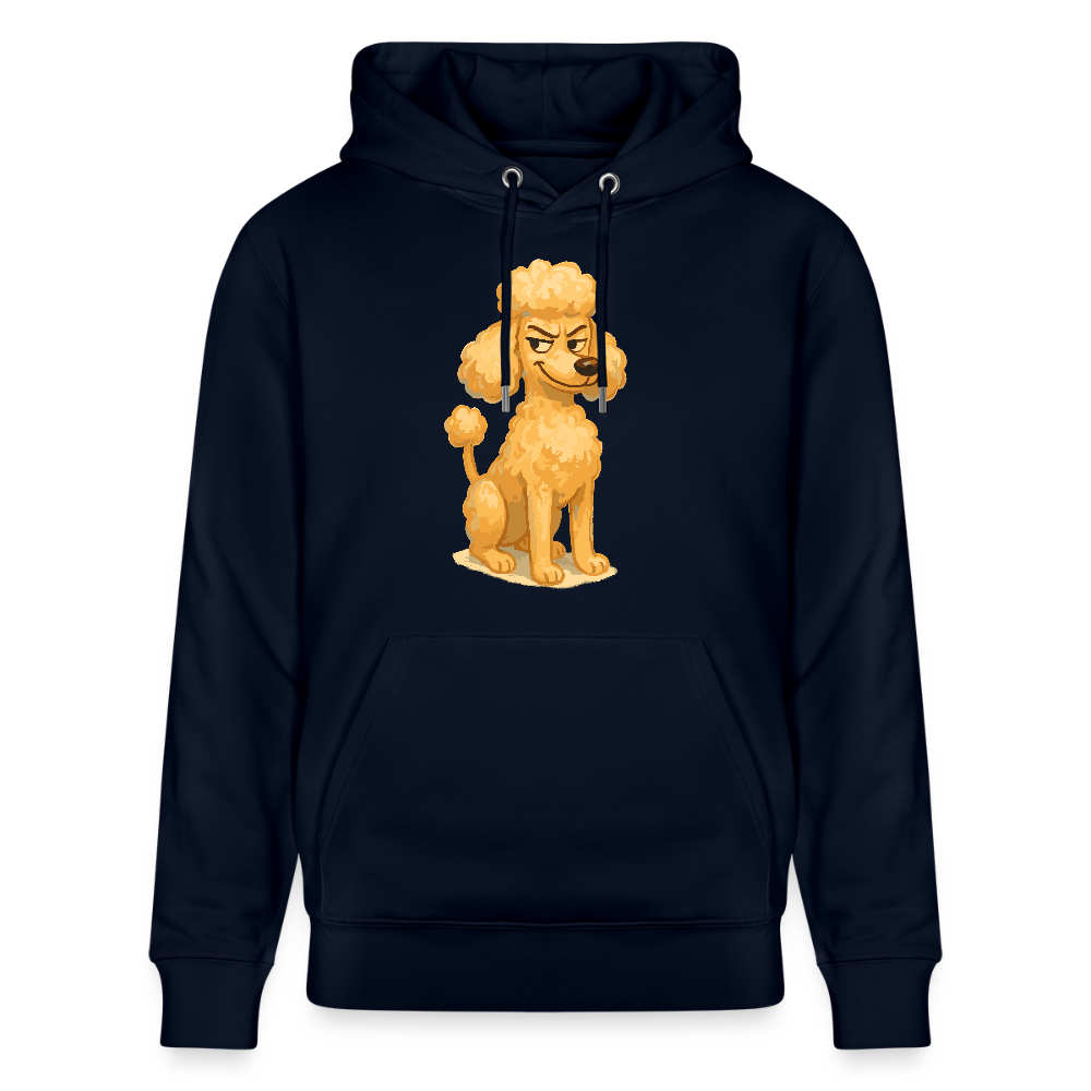 Frecher Pudel Hoodie Cartoon im Malstil – Humorvolles Hundemotiv für Tierfreunde und Geschenkidee für Hundeliebhaber - Navy