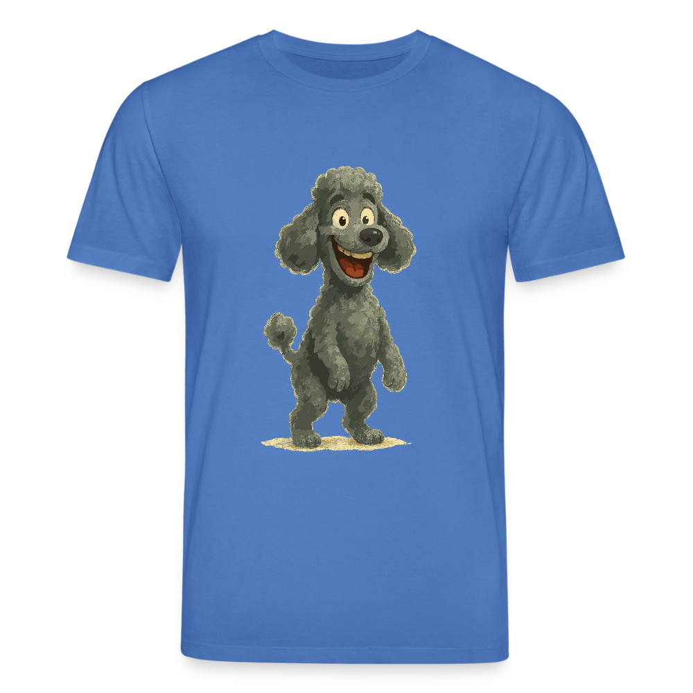 Pudel T-Shirt mit breitem Grinsen Lustiger Cartoon – Witziges Hunde Design für Pudel Fans und Hundeliebhaber - Achtsames Blau