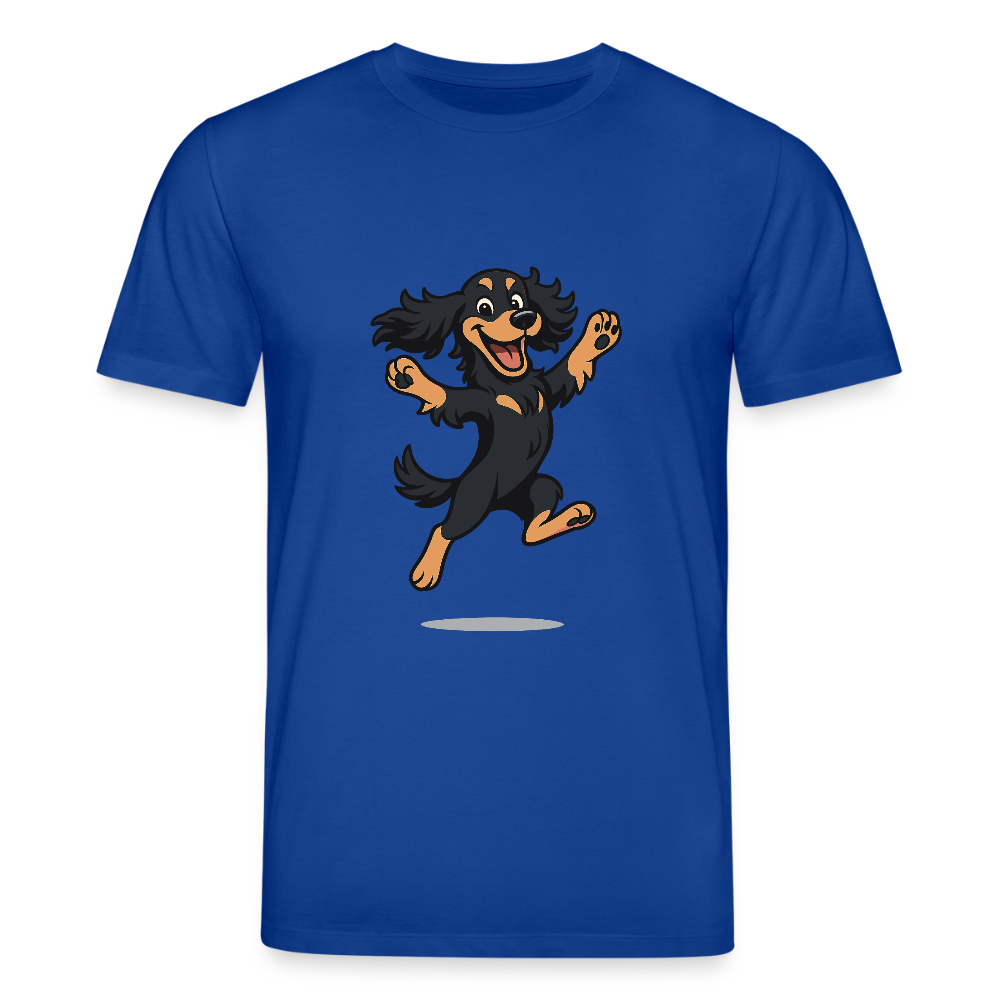 Cocker Spaniel T-Shirt - fröhlicher hüpfender Cartoon  – lustiges Hundemotiv voller Freude, Geschenkidee für Hundeliebhaber und Tierfreunde - Dunkelblau