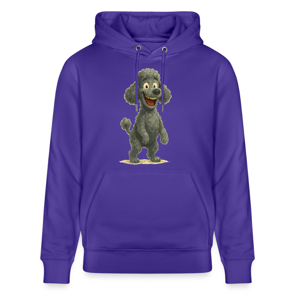 Pudel Hoodie mit breitem Grinsen Lustiger Cartoon – Witziges Hunde Design für Pudel Fans und Hundeliebhaber - Purple Love