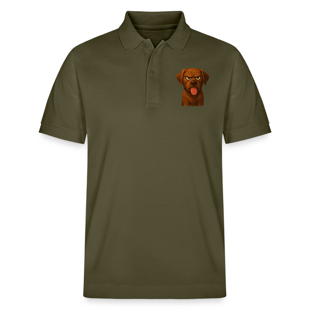 Labrador Poloshirt – Frecher Cartoon Hund mit Zunge | Lustiges Geschenk für Hundefans und Hundebesitzer - Khaki