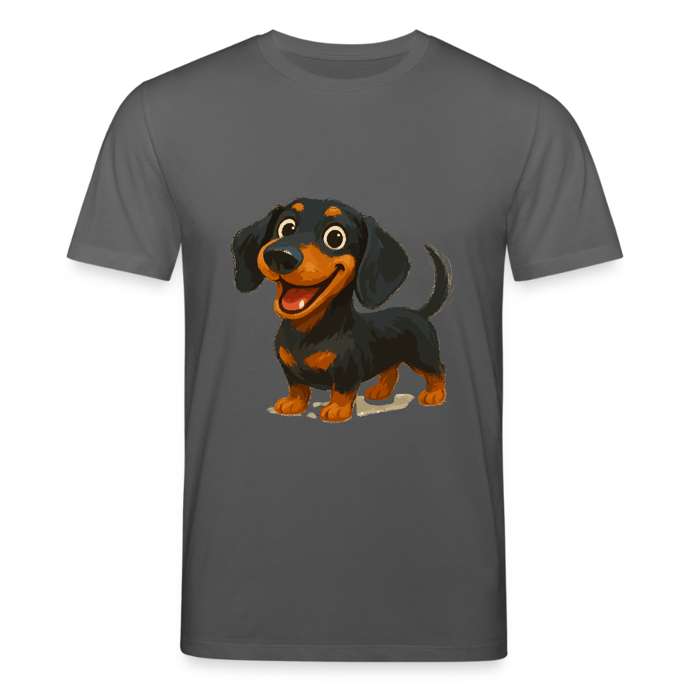 Dackel T-Shirt – Fröhlicher Cartoon Dachshund | Niedlicher Hund Pullover Geschenk für Hundefans - Anthrazit