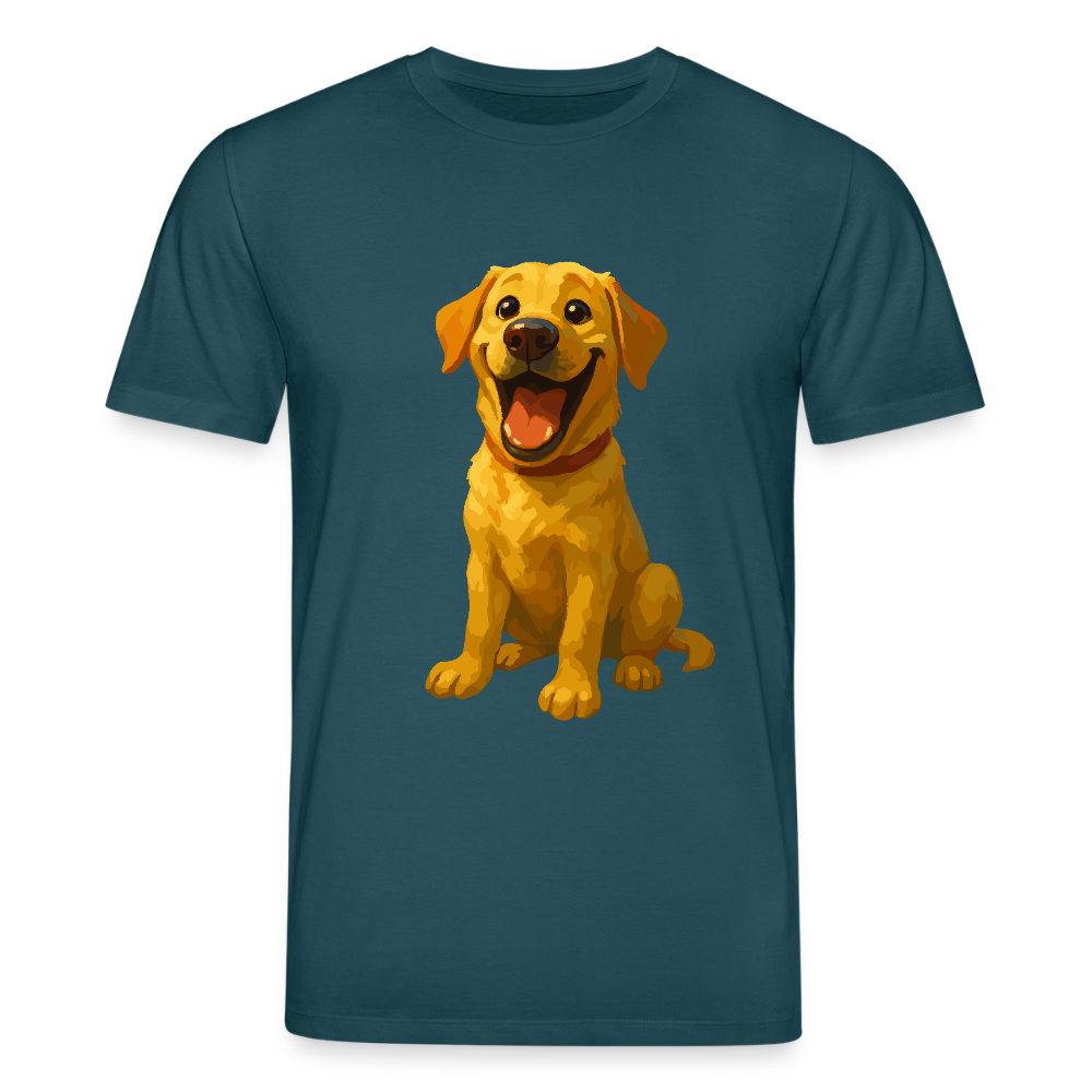 Labrador T-Shirt – Lachender Cartoon Hund | Lustiges Geschenk für Hundebesitzer, Labrador-Fans und Hundefreunde - Dunkles Petrol