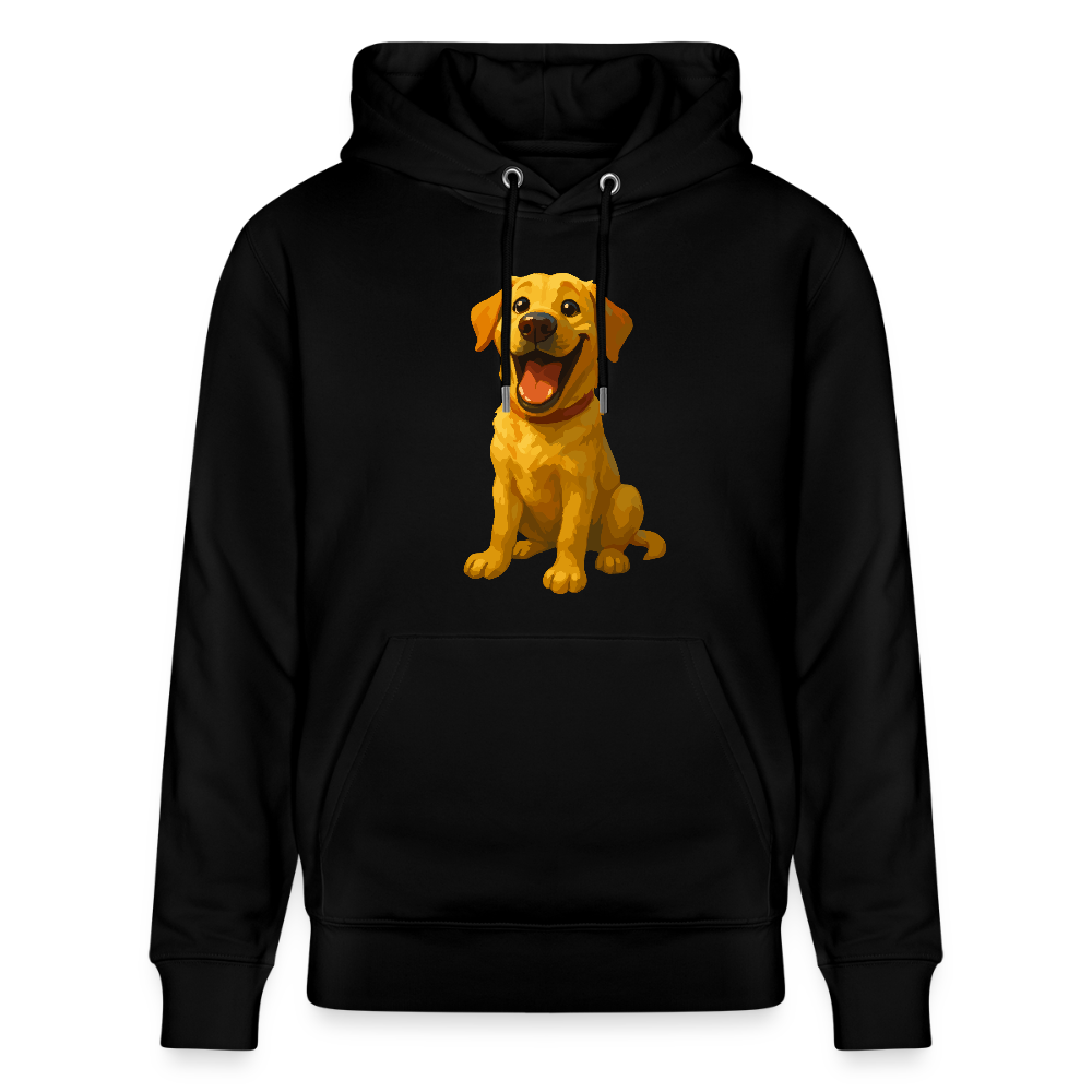 Labrador Hoodie – Lachender Cartoon Hund | Lustiges Geschenk für Hundebesitzer, Labrador-Fans und Hundefreunde - Schwarz