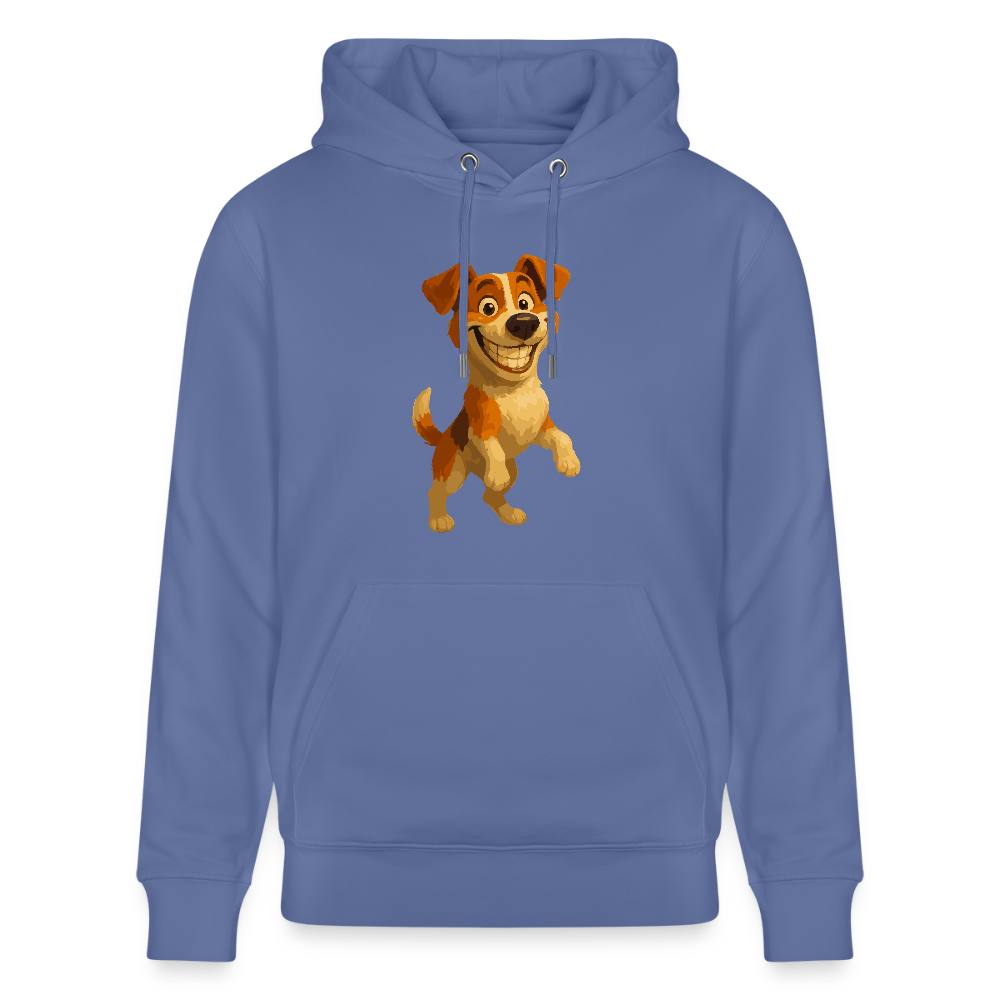 Jack Russell Terrier Hoodie breit grinsend – süßer Cartoon Hund, lustiges Motiv für Hundeliebhaber & Geschenkidee für Tierfreunde - Blau