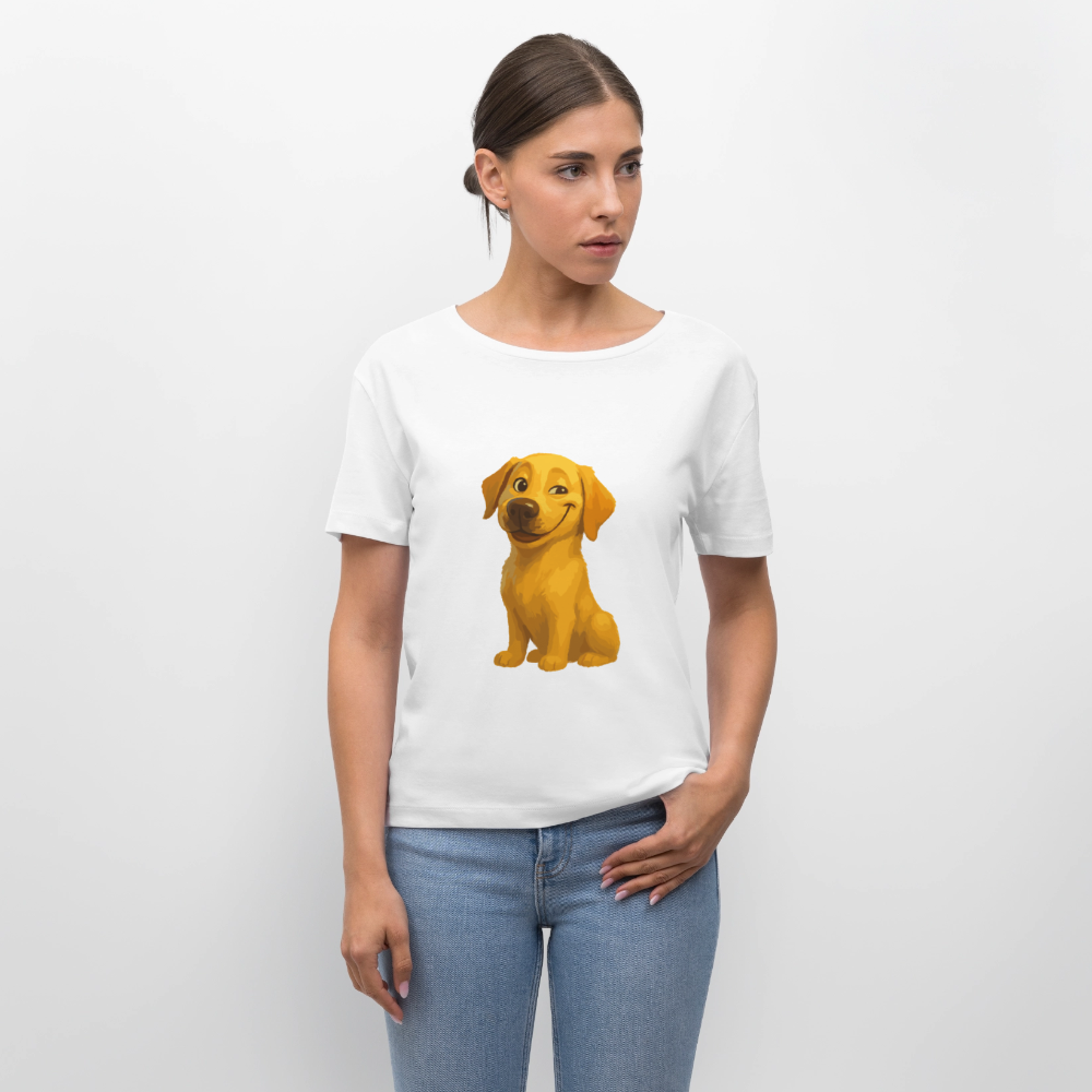 Labrador Shirt – Grinsender Cartoon Hund | Lustiges Geschenk für Hundebesitzer, Hundefans und Labrador-Liebhaber - Weiß