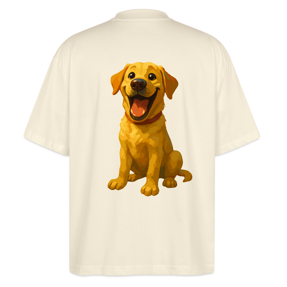 Labrador Oversized – Lachender Cartoon Hund | Lustiges Geschenk für Hundebesitzer, Labrador-Fans und Hundefreunde - Weißgrau