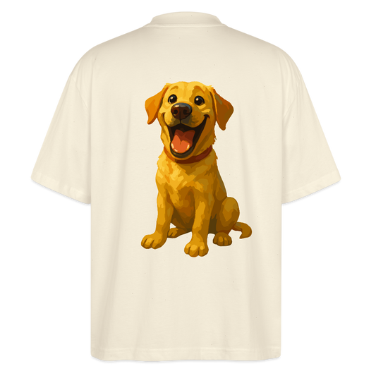 Labrador Oversized – Lachender Cartoon Hund | Lustiges Geschenk für Hundebesitzer, Labrador-Fans und Hundefreunde - Weißgrau