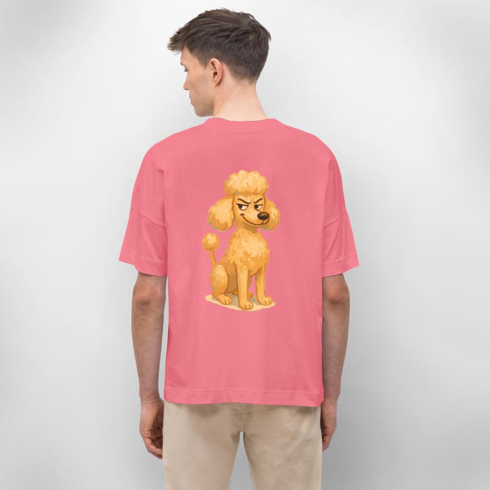 Frecher Pudel Oversized Cartoon im Malstil – Humorvolles Hundemotiv für Tierfreunde und Geschenkidee für Hundeliebhaber - Pink