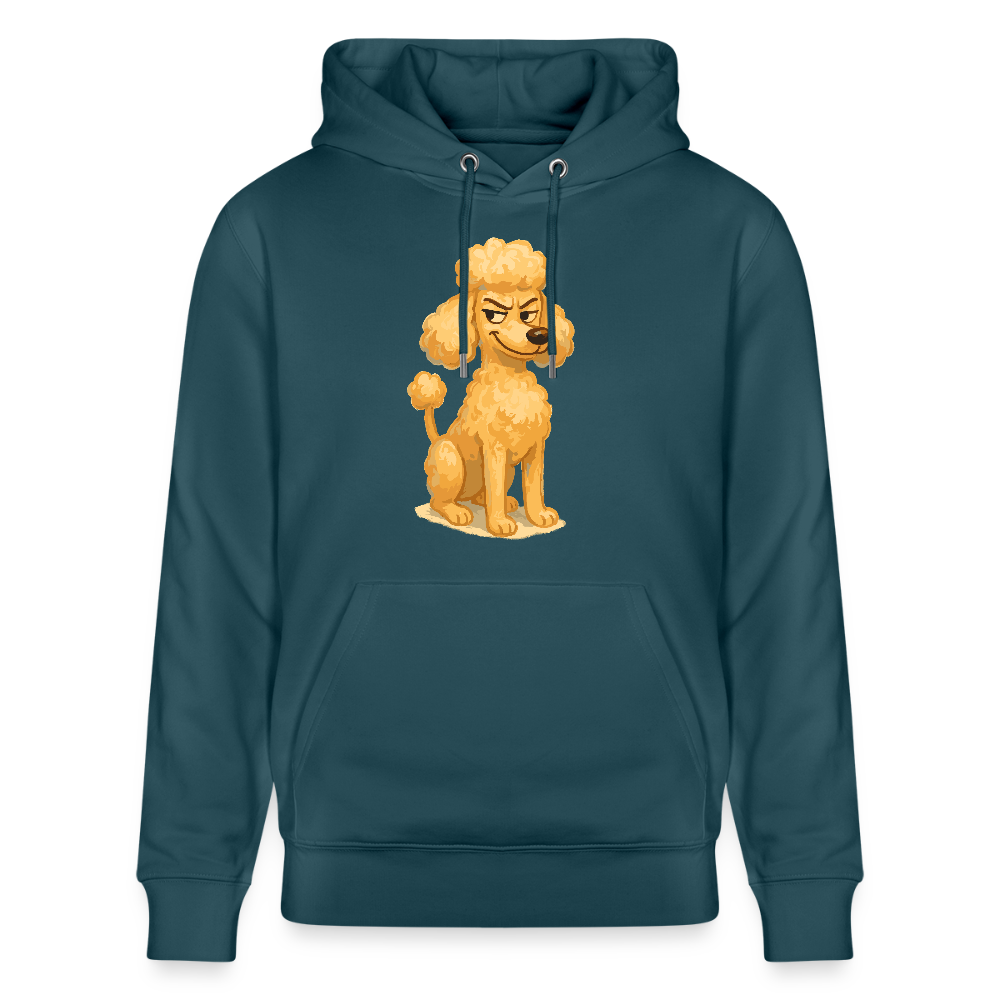 Frecher Pudel Hoodie Cartoon im Malstil – Humorvolles Hundemotiv für Tierfreunde und Geschenkidee für Hundeliebhaber - Dunkles Petrol
