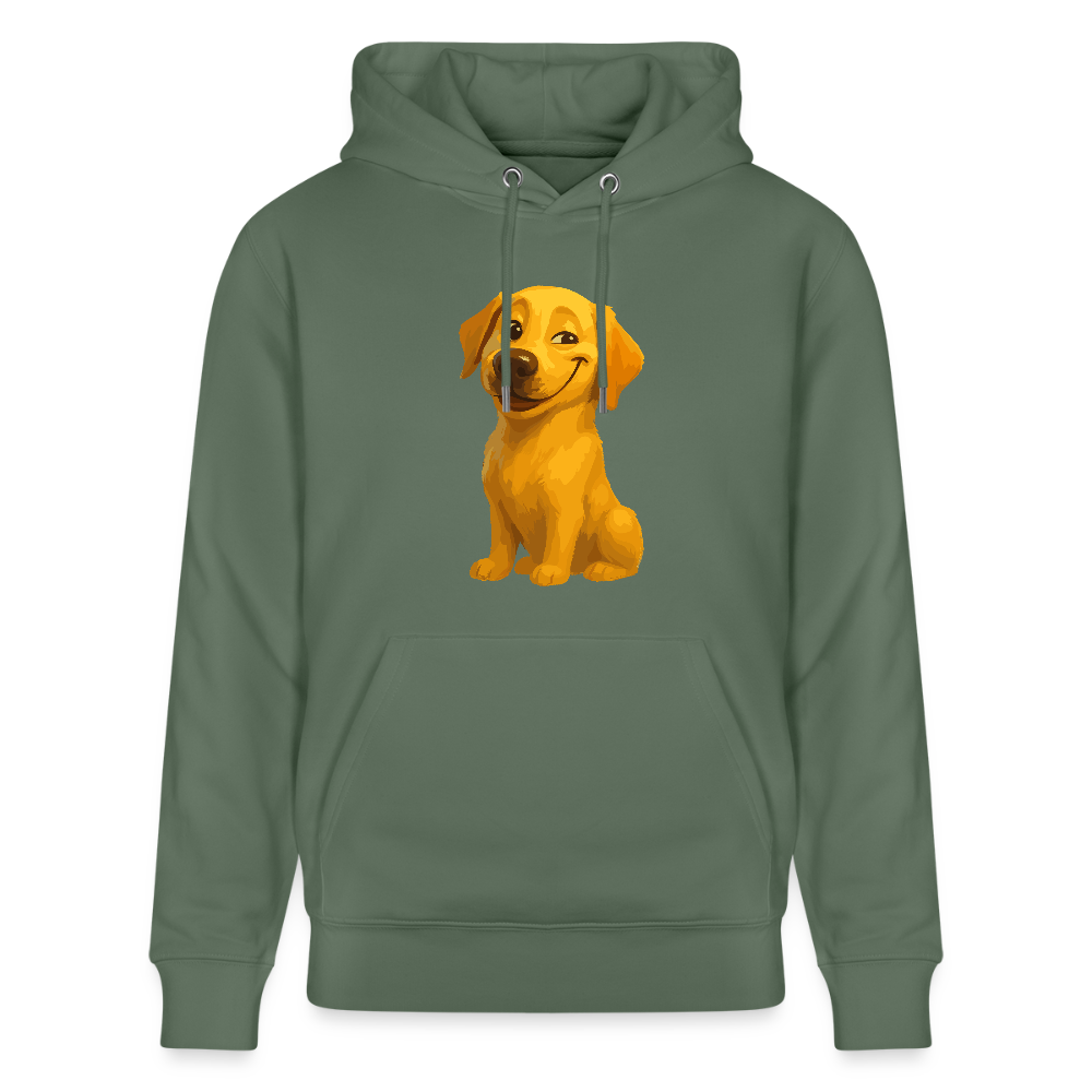 Labrador Hoodie – Grinsender Cartoon Hund | Lustiges Geschenk für Hundebesitzer, Hundefans und Labrador-Liebhaber - Tanngrün