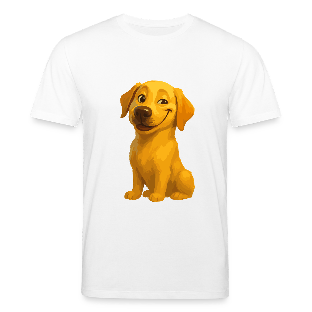 Labrador T-Shirt – Grinsender Cartoon Hund | Lustiges Geschenk für Hundebesitzer, Hundefans und Labrador-Liebhaber - Weiß