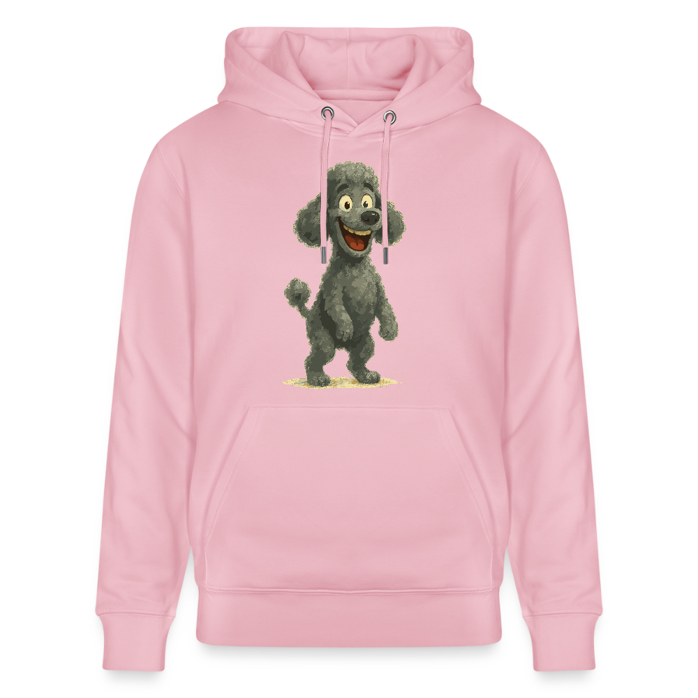 Pudel Hoodie mit breitem Grinsen Lustiger Cartoon – Witziges Hunde Design für Pudel Fans und Hundeliebhaber - Hellrosa
