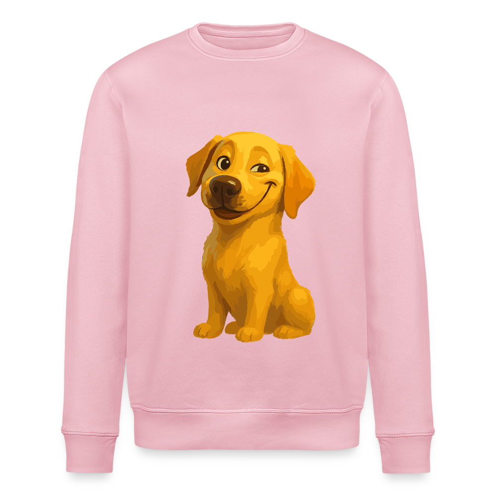 Labrador Sweatshirt – Grinsender Cartoon Hund | Lustiges Geschenk für Hundebesitzer, Hundefans und Labrador-Liebhaber - Hellrosa