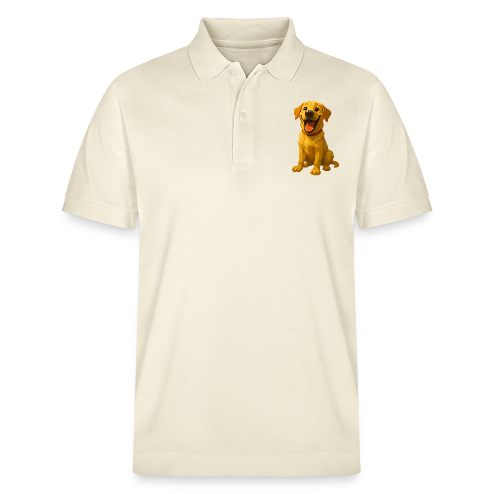 Labrador Poloshirt – Lachender Cartoon Hund | Lustiges Geschenk für Hundebesitzer, Labrador-Fans und Hundefreunde - Weißgrau
