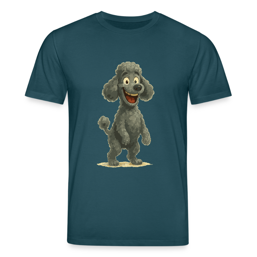 Pudel T-Shirt mit breitem Grinsen Lustiger Cartoon – Witziges Hunde Design für Pudel Fans und Hundeliebhaber - Dunkles Petrol