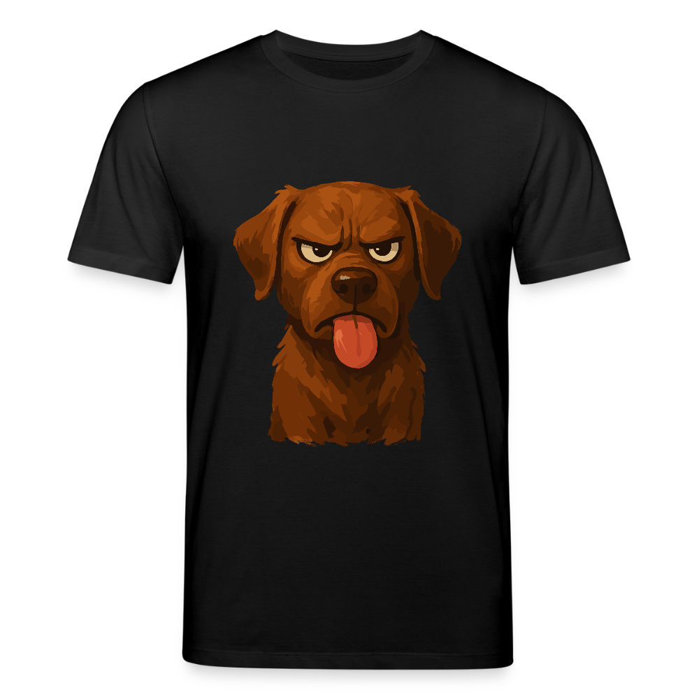 Labrador T-Shirt – Frecher Cartoon Hund mit Zunge | Lustiges Geschenk für Hundefans und Hundebesitzer - Schwarz