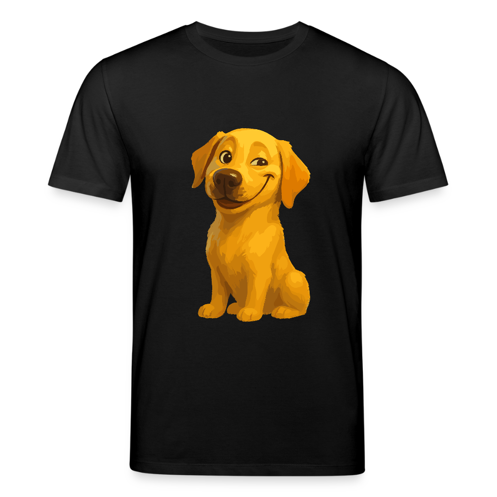 Labrador T-Shirt – Grinsender Cartoon Hund | Lustiges Geschenk für Hundebesitzer, Hundefans und Labrador-Liebhaber - Schwarz