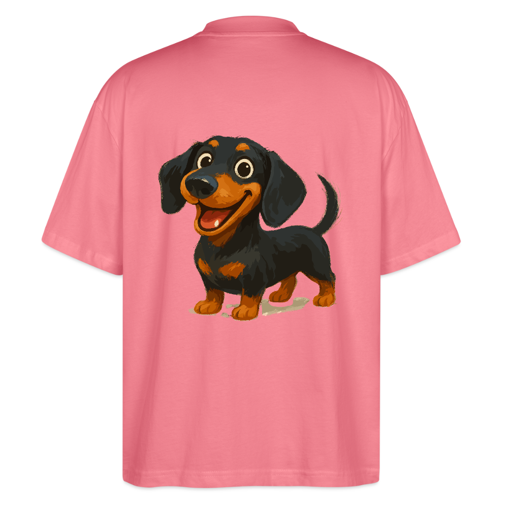 Dackel Oversized – Fröhlicher Cartoon Dachshund | Niedlicher Hund Pullover Geschenk für Hundefans - Pink