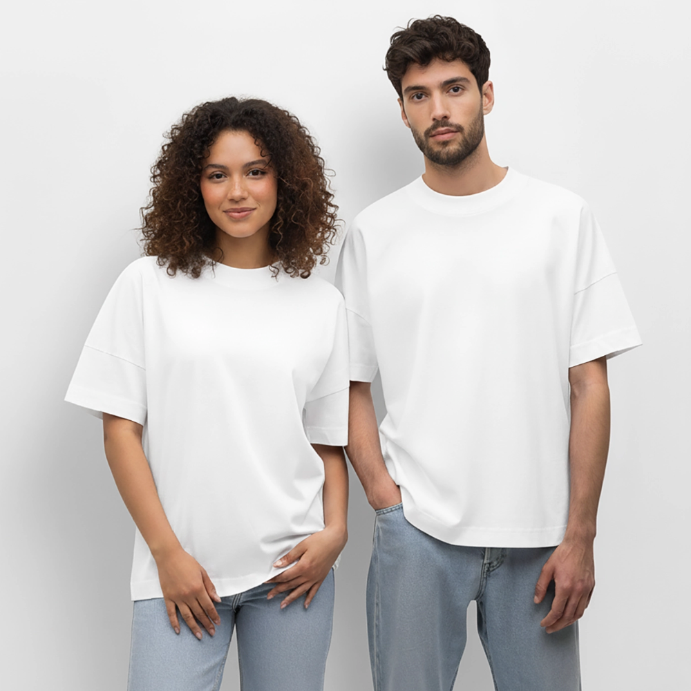 Australian Shepherd Oversized Verliebter Cartoon mit roten Herzen – Liebevolles Hunde Motiv für Valentinstag, Freundschaft und Geschenkideen - Weiß