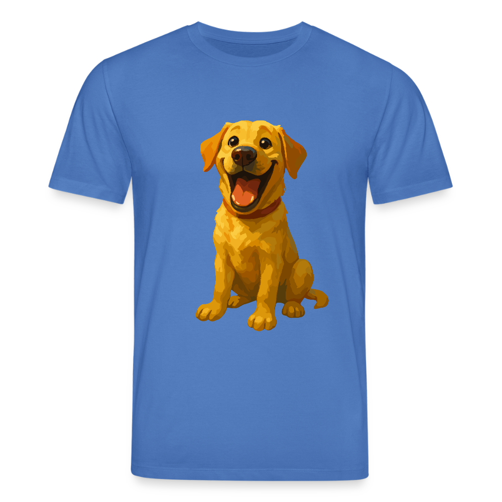 Labrador T-Shirt – Lachender Cartoon Hund | Lustiges Geschenk für Hundebesitzer, Labrador-Fans und Hundefreunde - Achtsames Blau