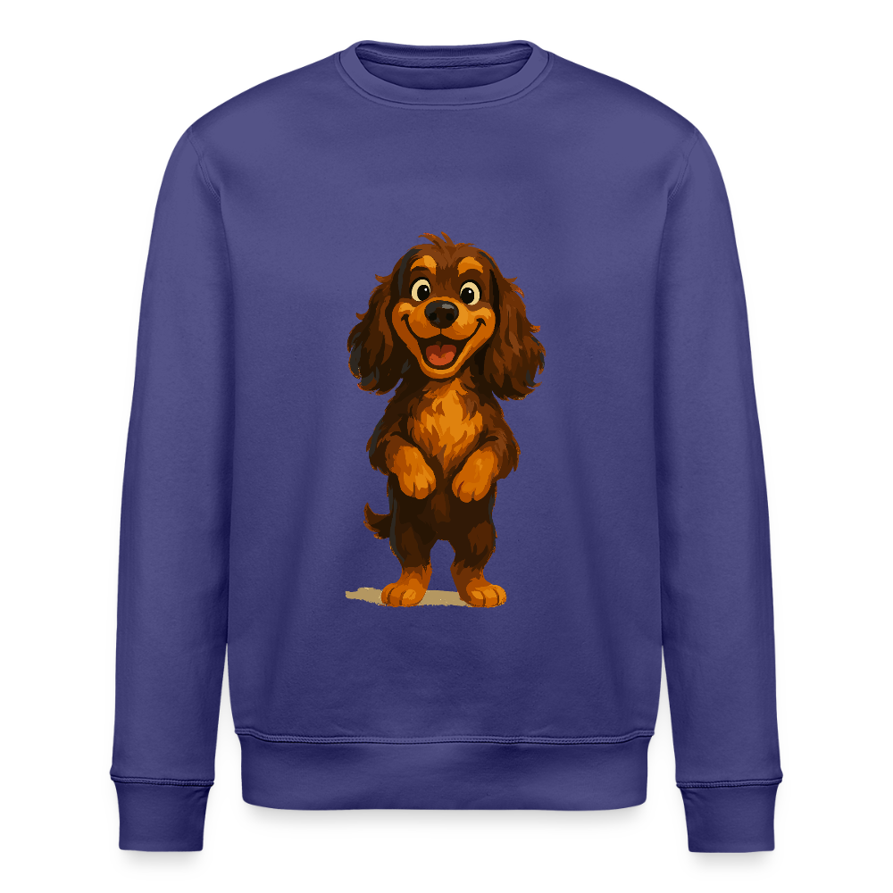 Cocker Spaniel Sweatshirt breit grinsend – Lustiger Cartoon Hund, fröhliches Motiv für Hundeliebhaber und Tierfreunde - Dämmerung