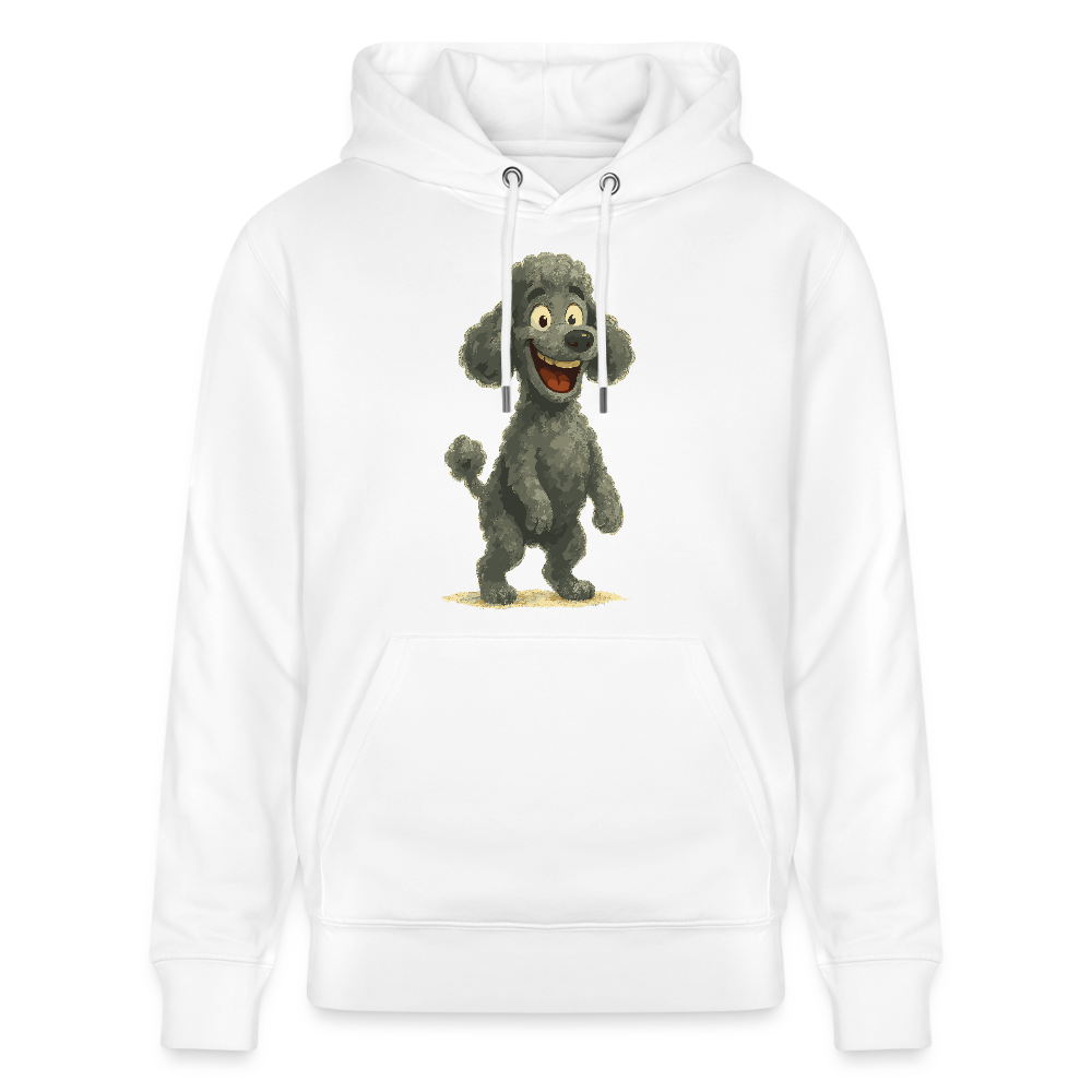 Pudel Hoodie mit breitem Grinsen Lustiger Cartoon – Witziges Hunde Design für Pudel Fans und Hundeliebhaber - Weiß
