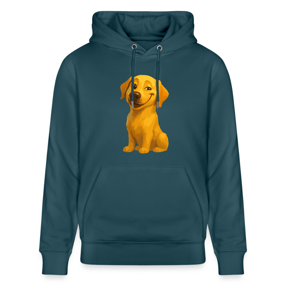 Labrador Hoodie – Grinsender Cartoon Hund | Lustiges Geschenk für Hundebesitzer, Hundefans und Labrador-Liebhaber - Dunkles Petrol
