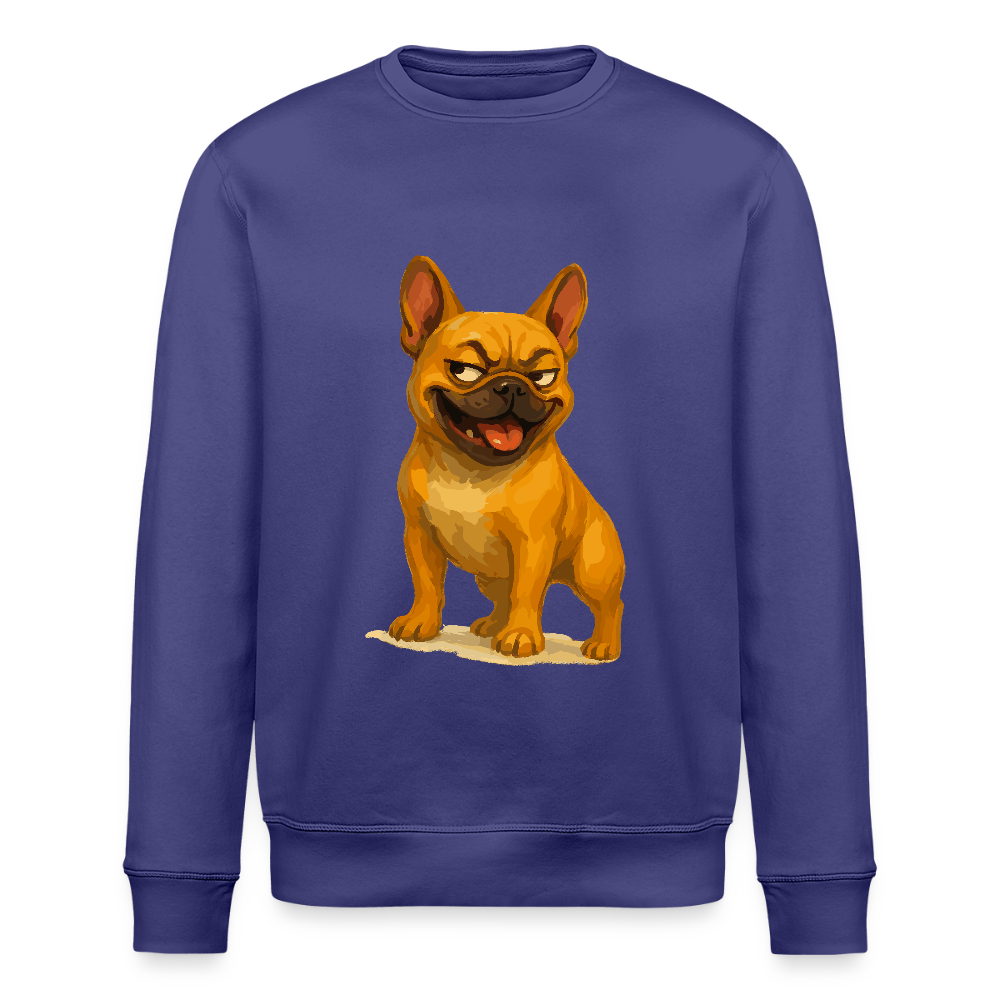 Französische Bulldogge Sweatshirt - Frecher Cartoon mit verschmitztem Grinsen – Humorvolles Hunde Motiv für Tierfreunde und Geschenkideen - Dämmerung
