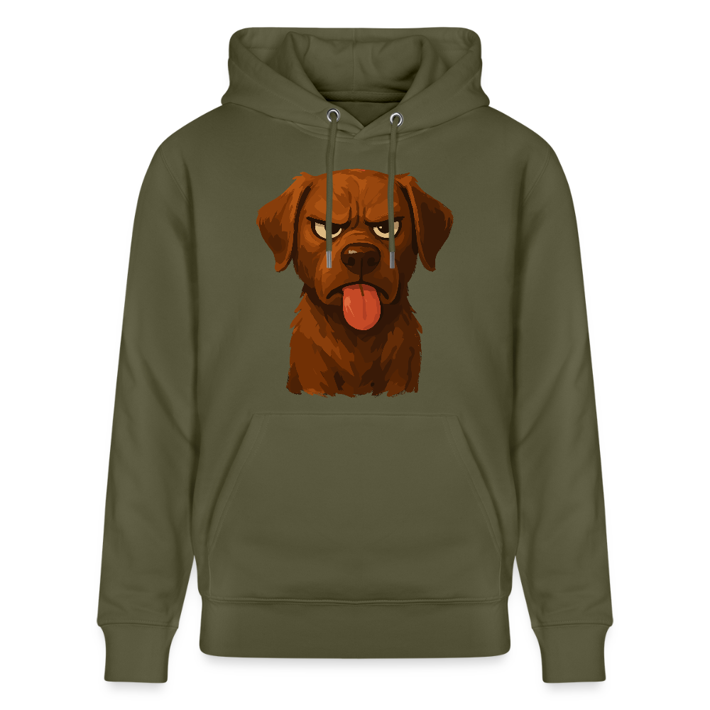 Labrador Hoddie – Frecher Cartoon Hund mit Zunge | Lustiges Geschenk für Hundefans und Hundebesitzer - Khaki Grün