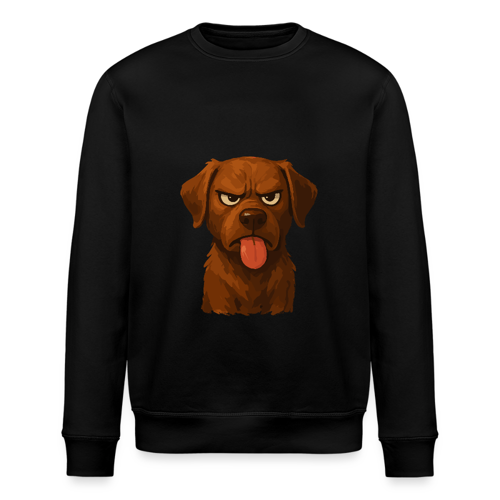 Labrador Sweatshirt – Frecher Cartoon Hund mit Zunge | Lustiges Geschenk für Hundefans und Hundebesitzer - Schwarz