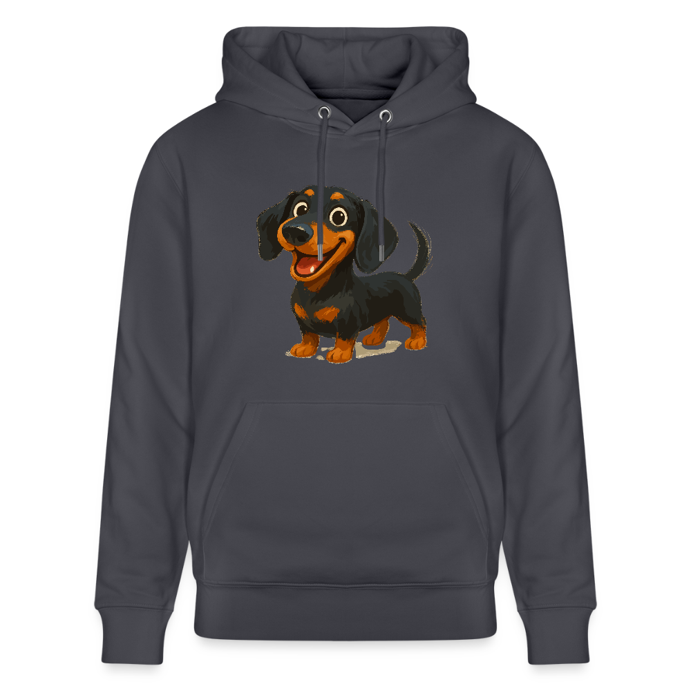 Dackel Hoodie – Fröhlicher Cartoon Dachshund | Niedlicher Hund Pullover Geschenk für Hundefans - Indigoblau