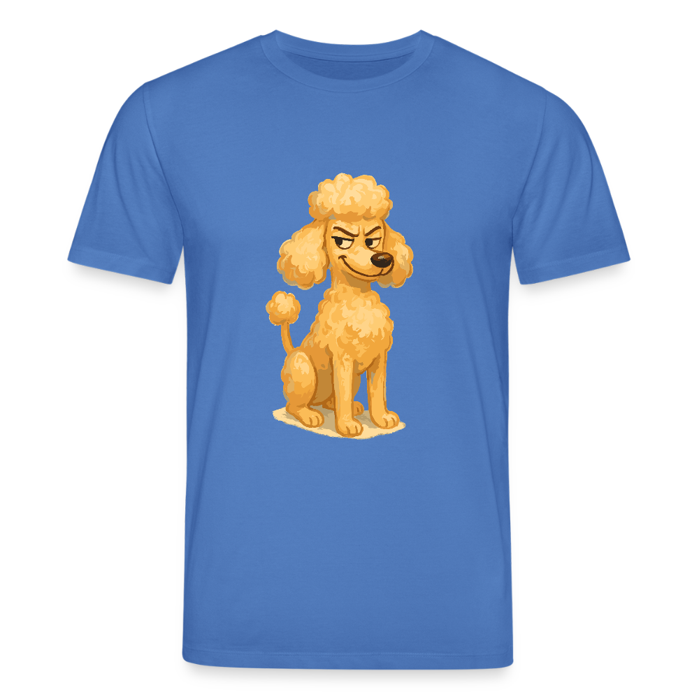 Frecher Pudel T-Shirt Cartoon im Malstil – Humorvolles Hundemotiv für Tierfreunde und Geschenkidee für Hundeliebhaber - Achtsames Blau