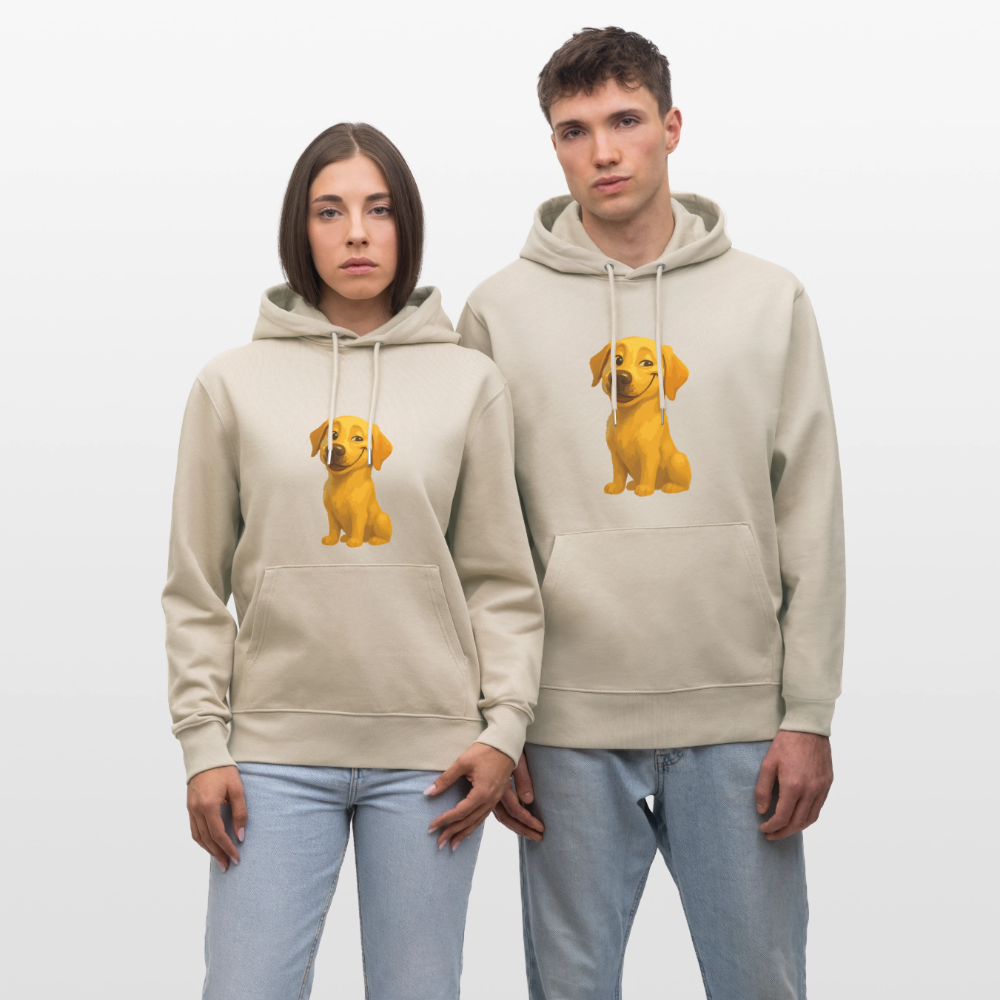 Labrador Hoodie – Grinsender Cartoon Hund | Lustiges Geschenk für Hundebesitzer, Hundefans und Labrador-Liebhaber - Beige