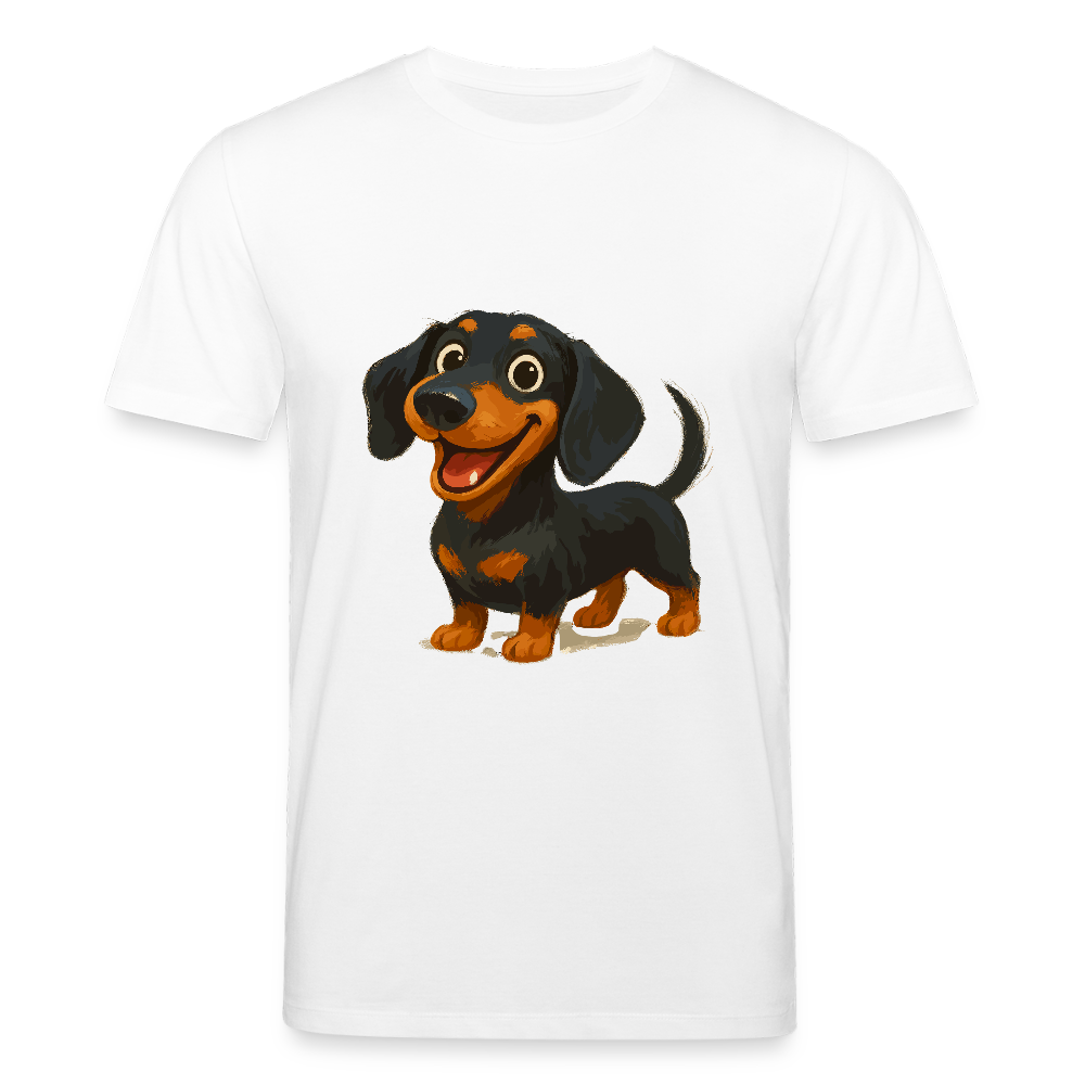 Dackel T-Shirt – Fröhlicher Cartoon Dachshund | Niedlicher Hund Pullover Geschenk für Hundefans - Weiß