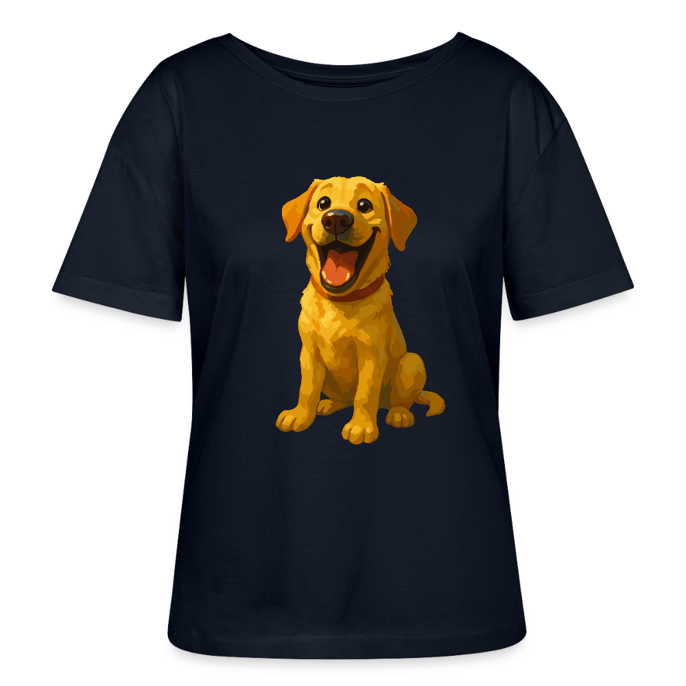 Labrador Shirt – Lachender Cartoon Hund | Lustiges Geschenk für Hundebesitzer, Labrador-Fans und Hundefreunde - Navy