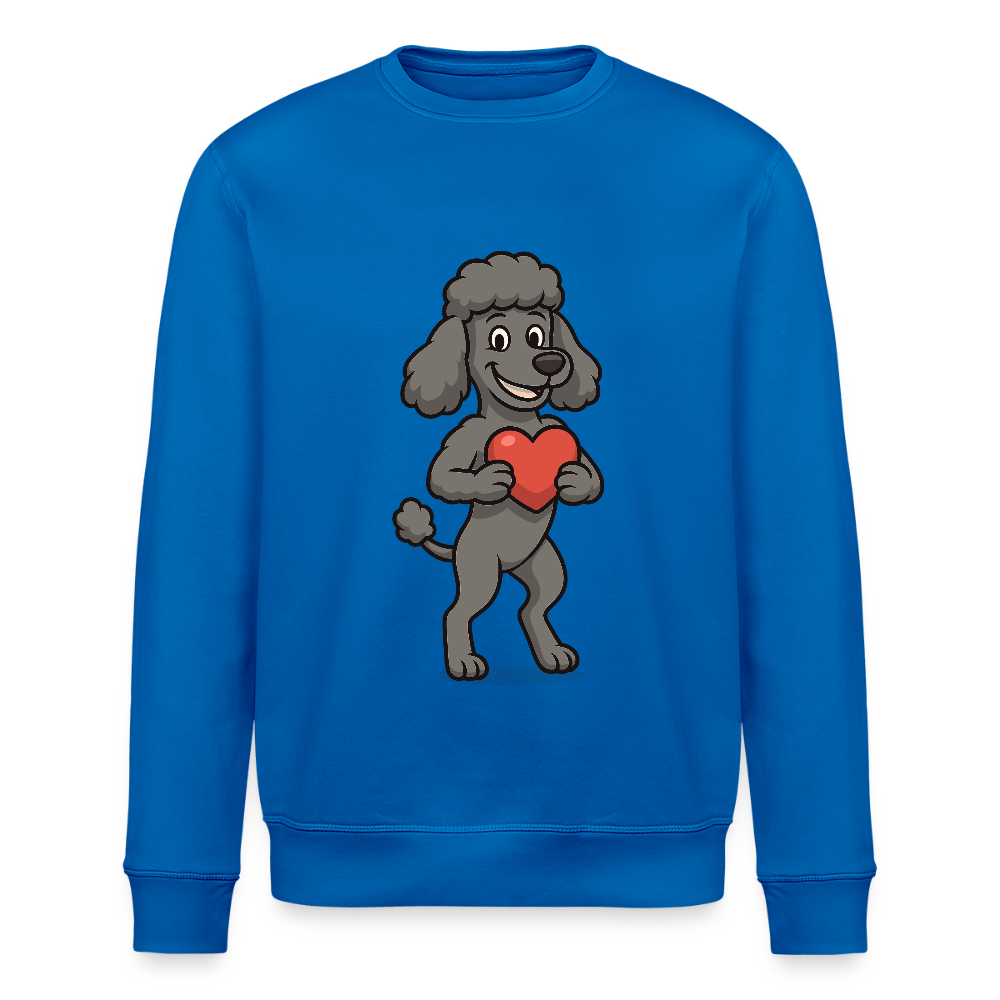 Pudel Sweatshirt mit Herz Cartoon – Liebevolles Hunde Motiv für Valentinstag, Geschenke und Hundeliebhaber - Königsblau