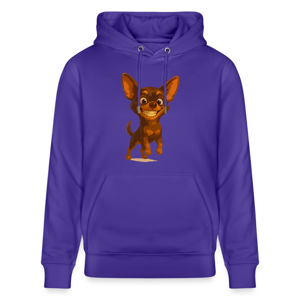 Grinsender Chihuahua Hoodie Cartoon Hund – witziges Tiermotiv mit großem Lächeln, Geschenkidee für Hundefans und Tierfreunde - Purple Love