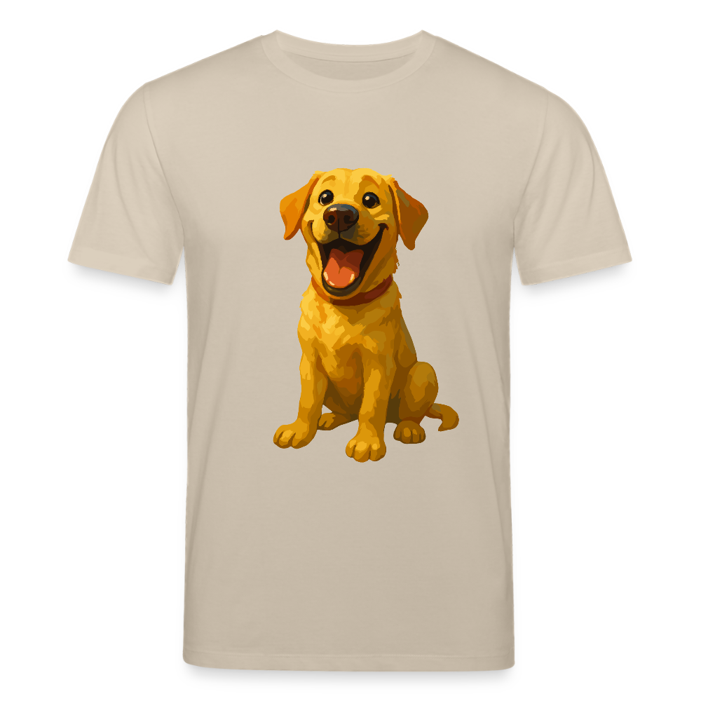 Labrador T-Shirt – Lachender Cartoon Hund | Lustiges Geschenk für Hundebesitzer, Labrador-Fans und Hundefreunde - Beige
