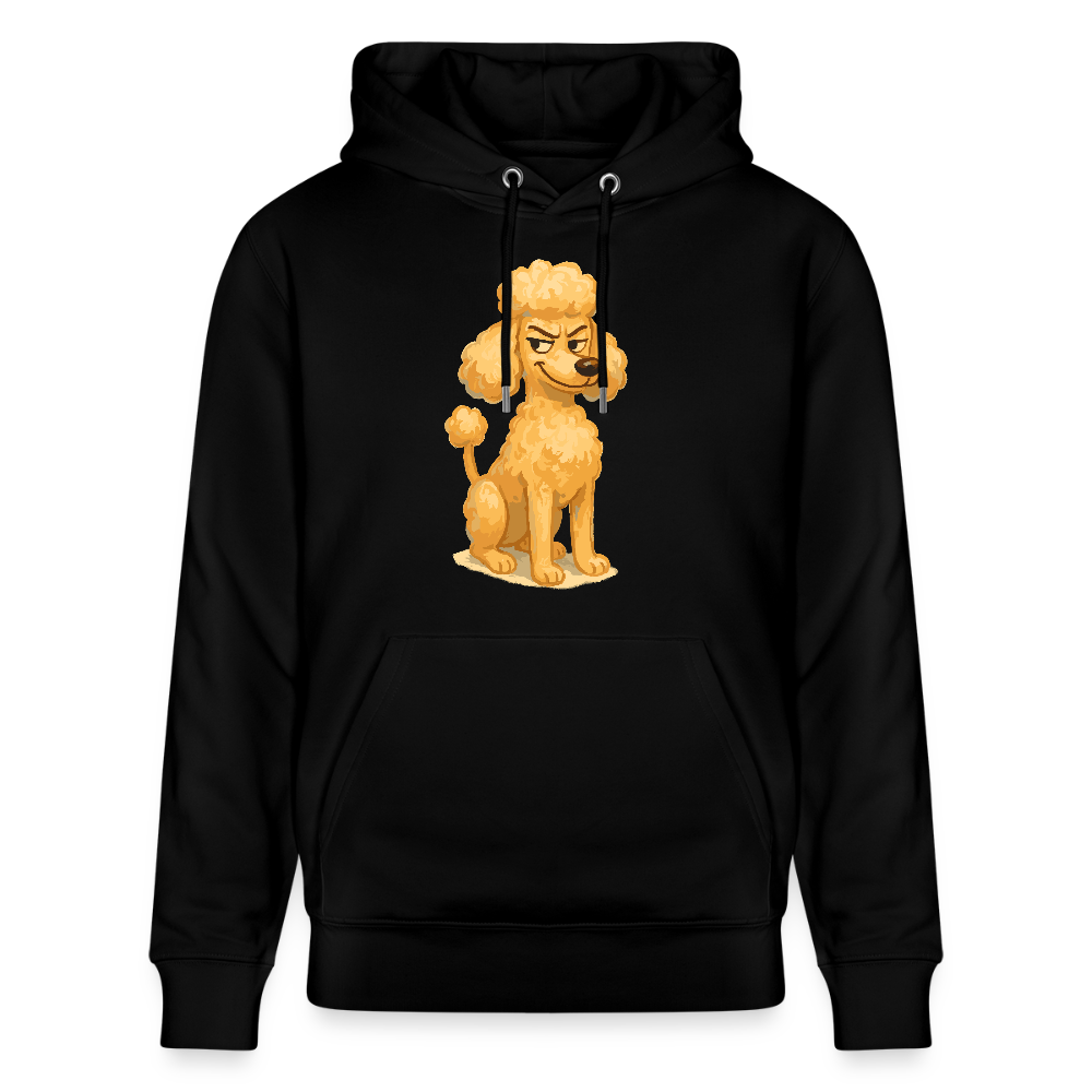 Frecher Pudel Hoodie Cartoon im Malstil – Humorvolles Hundemotiv für Tierfreunde und Geschenkidee für Hundeliebhaber - Schwarz