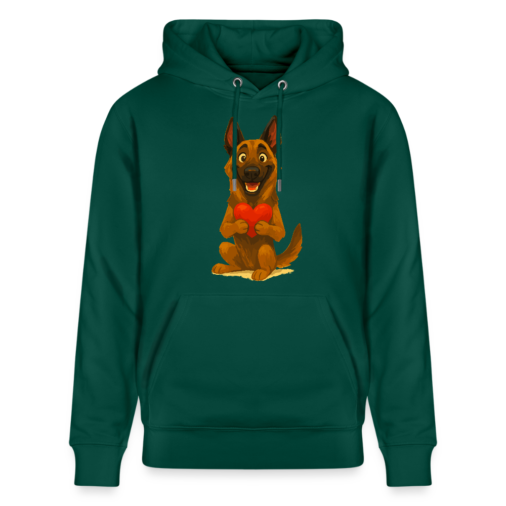 Malinois Hoodie mit Herz Cartoon – liebevoller Belgischer Schäferhund als Hunde Motiv für Hundeliebhaber und Geschenkideen - Forest
