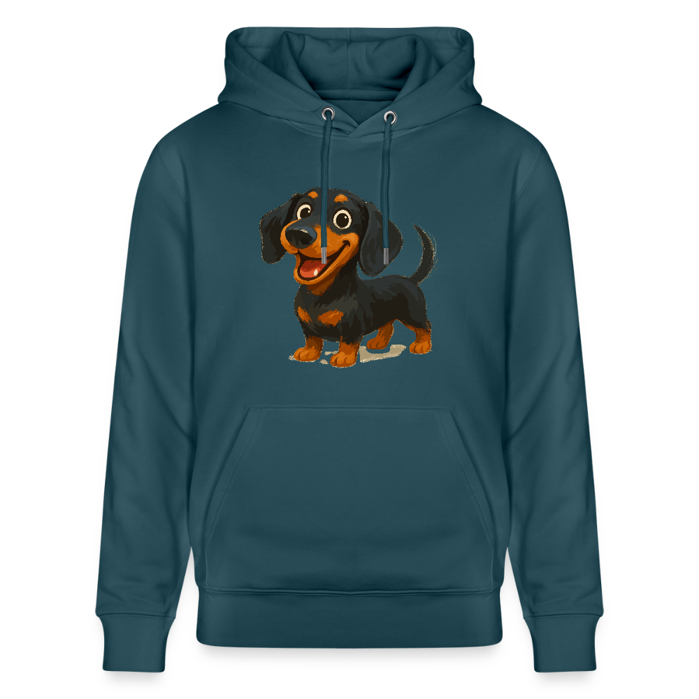 Dackel Hoodie – Fröhlicher Cartoon Dachshund | Niedlicher Hund Pullover Geschenk für Hundefans - Dunkles Petrol