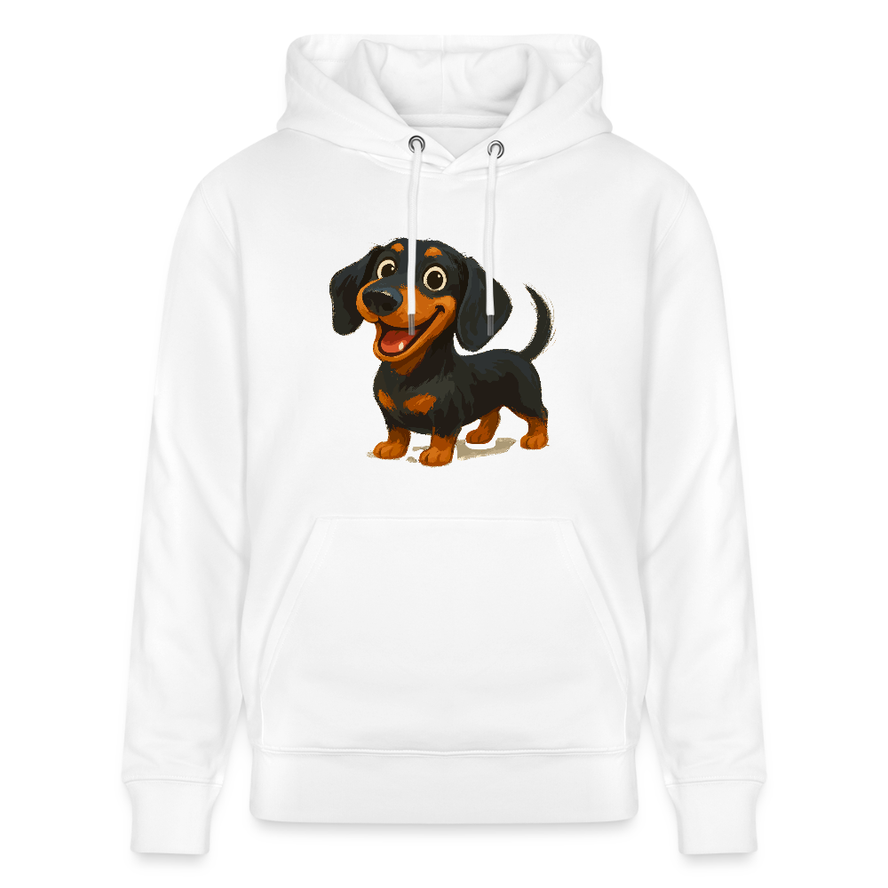 Dackel Hoodie – Fröhlicher Cartoon Dachshund | Niedlicher Hund Pullover Geschenk für Hundefans - Weiß