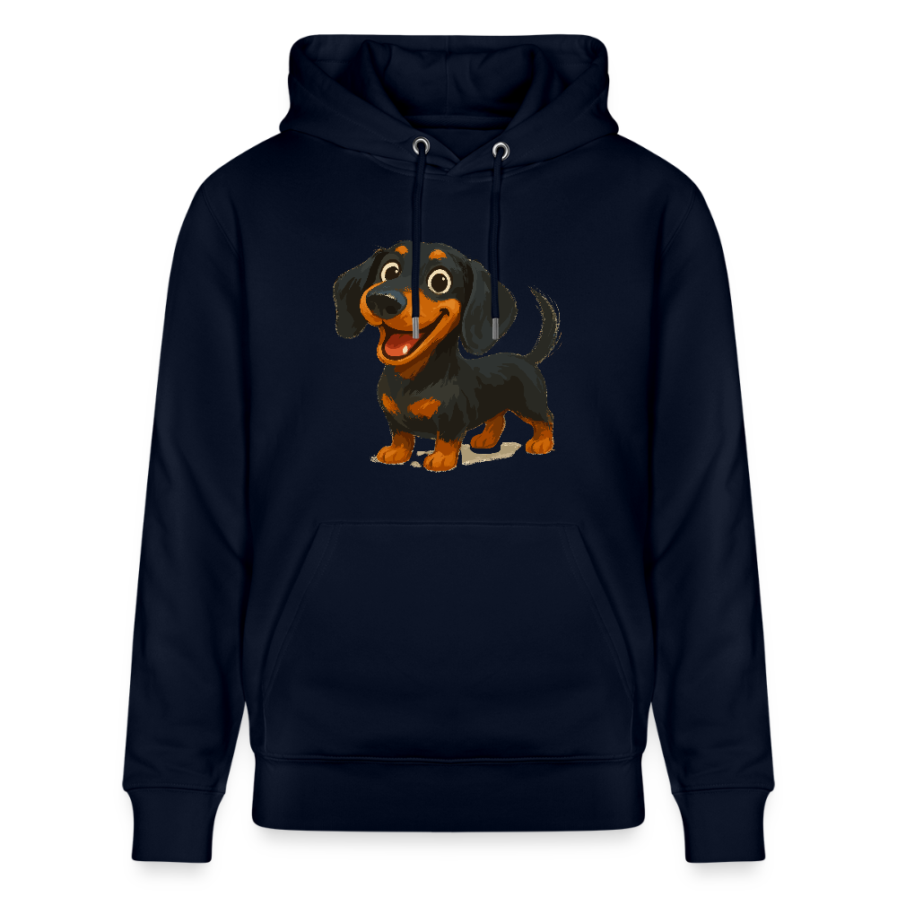 Dackel Hoodie – Fröhlicher Cartoon Dachshund | Niedlicher Hund Pullover Geschenk für Hundefans - Navy