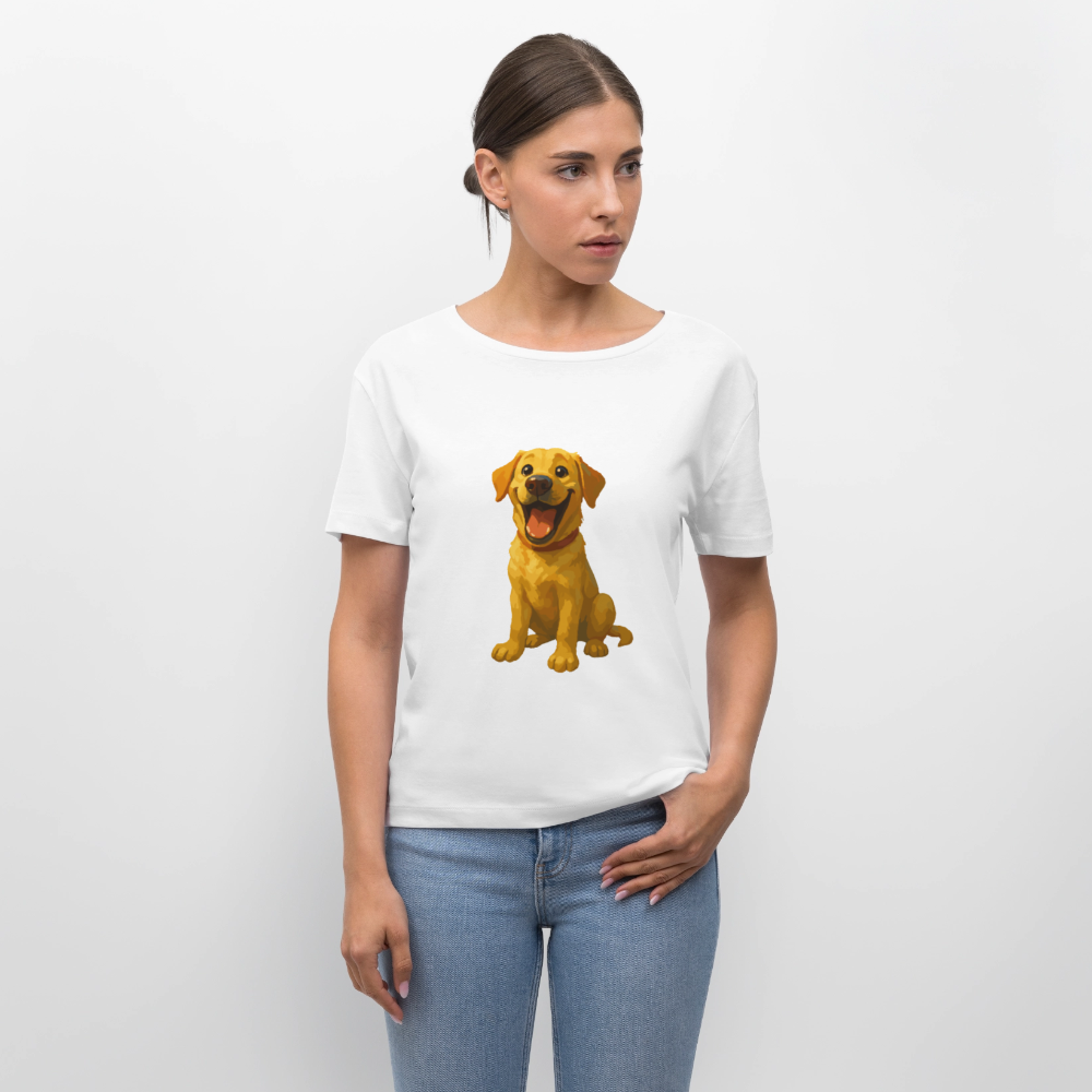 Labrador Shirt – Lachender Cartoon Hund | Lustiges Geschenk für Hundebesitzer, Labrador-Fans und Hundefreunde - Weiß